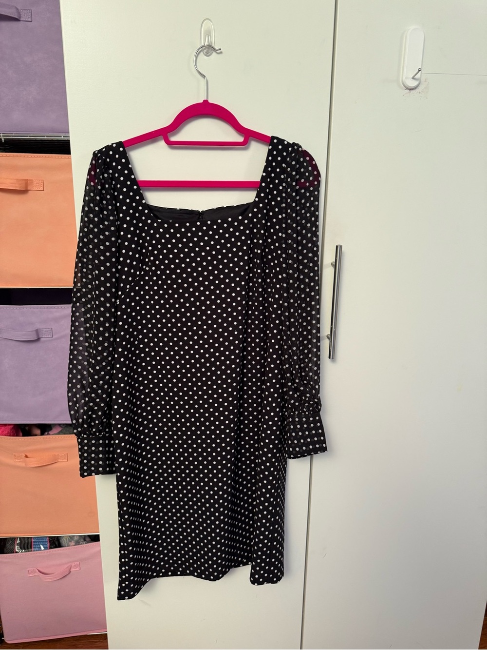 Shelby & Palmer Black and White Polka Dot Midi Dress